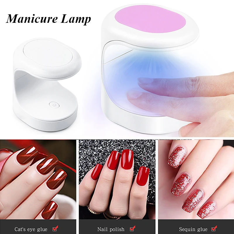 Mini Lampe à Ongles LED UV,LED USB 16W UV,Lampe UV Sèche Ongles, Portable  Unique Doigt Gel Vernis À Ongles Lampe De Durcissement De Manucure avec