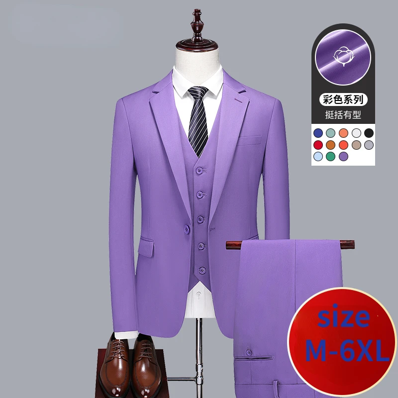 

Новое поступление, Модный высококачественный деловой повседневный костюм для жениха, мужской костюм из трех предметов, размер M L XL 2XL 3XL 4XL 5XL 6XL на весну и лето