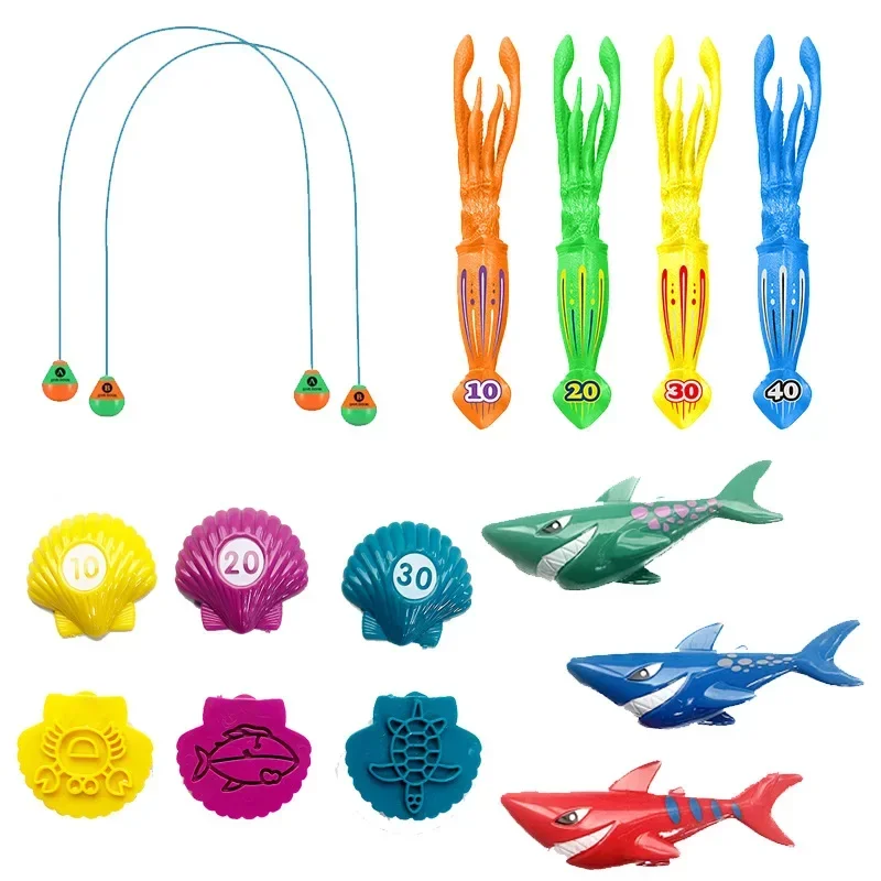 Swimming Diving Toys Set Pool Swim Rings Loop Water Sports Play Game Diving Stick Underwater Accessories Grabbing Toys for Kid