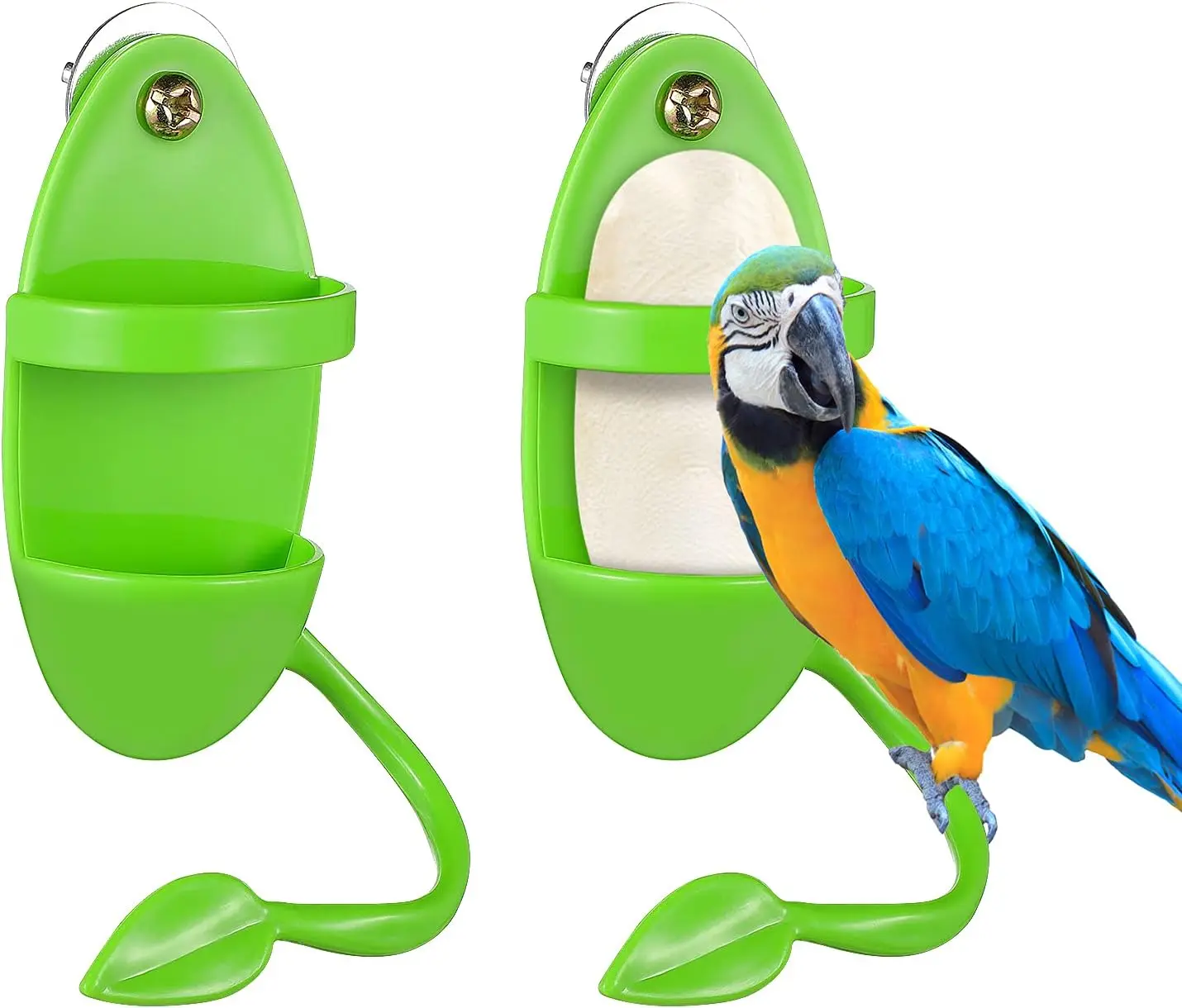 Pet Parrot Feeder Hanging Cage Fruit Vegetable Container Feeding Cup Cuttlebone Stand Holder Pet Cage Accessories Supplies