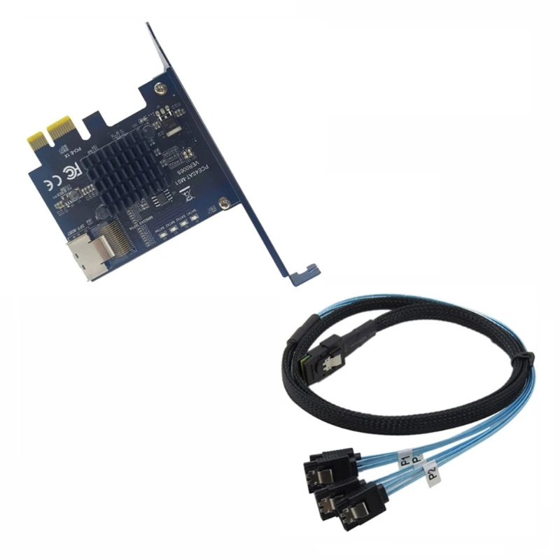 4-портовый адаптер PCIE-SFF 8087 SFF8087 SATA3.0, аксессуары для карт расширения X3UF