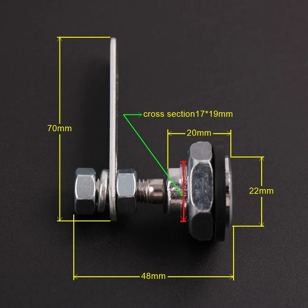 1pcs Elevator Triangle Lock Opening diameter 17mm*19mm Applicable to Hitachi Elevator lron plate length is 70mm