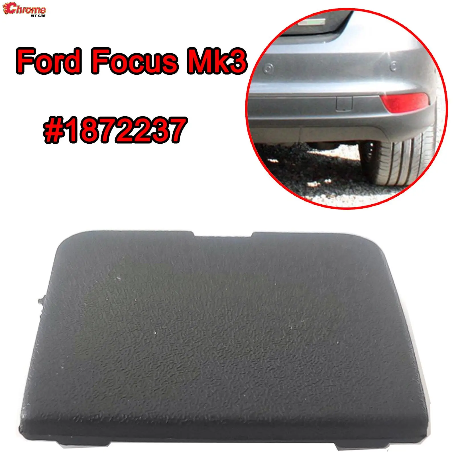 Car Replacement Rear Bumper Towing Trailer Tow Hook Cap Cover For Ford