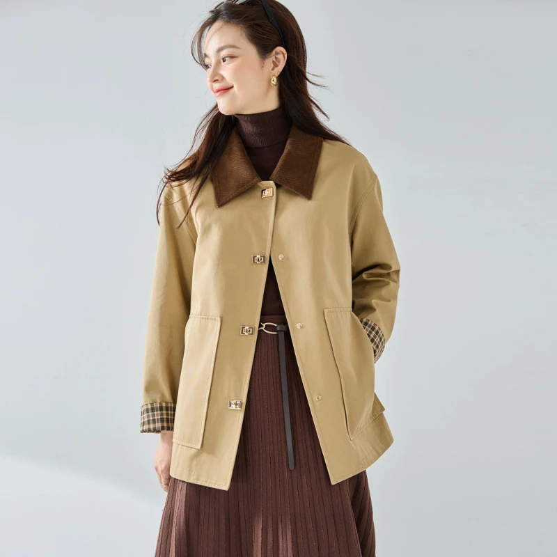 

2023 New Women's Jacket Female Clothes Statue Outer Korean Dongdaemun High Quality Clothing Casual Personality Style Windbreaker