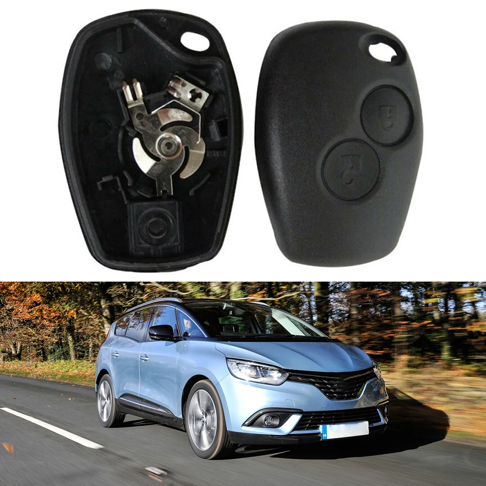 

Car Remote Key Shell Fob Case 2 Buttons Without Blade Electronics 70x40x30mm For Modus 2004 Auto Key Interior Accessoey