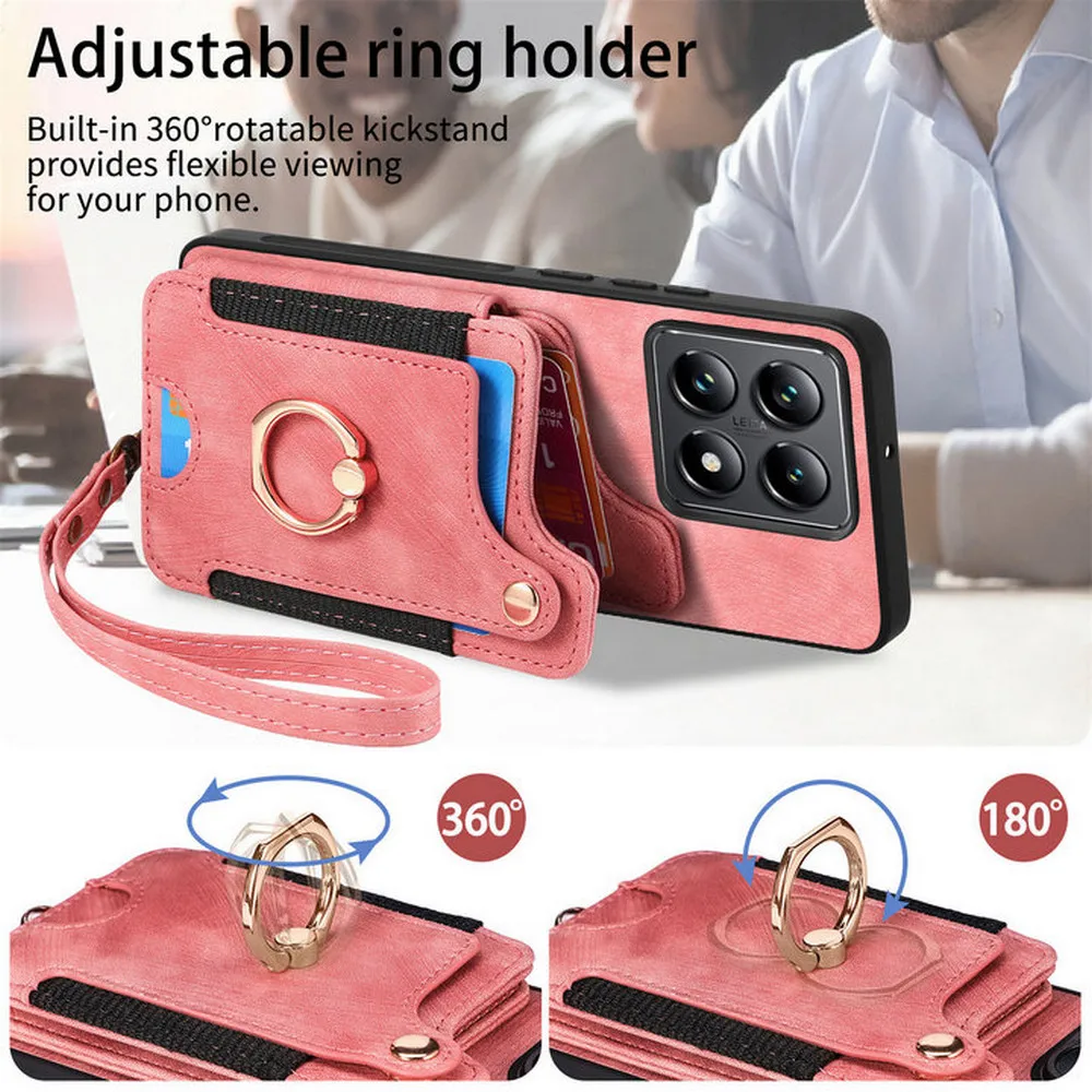 Luxury RFID Leather Wallet Case with Magnetic Back Cover