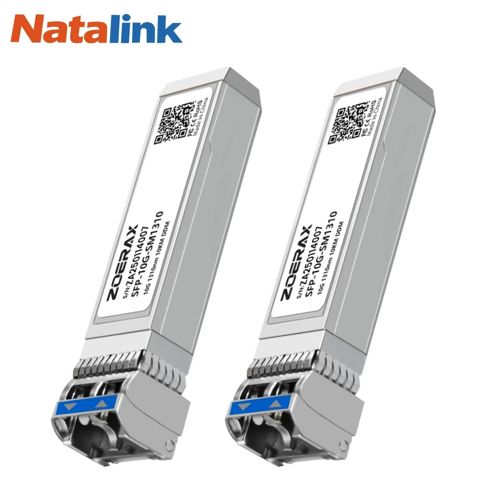 Natalink 10G SFP+ Single-Mode LC Duplex Transceiver Module 1310nm 10km DDM Fiber Optic Module for Cisco TP-Link Ubiquit and Othe fiber transceiver module sfp transceiver module
