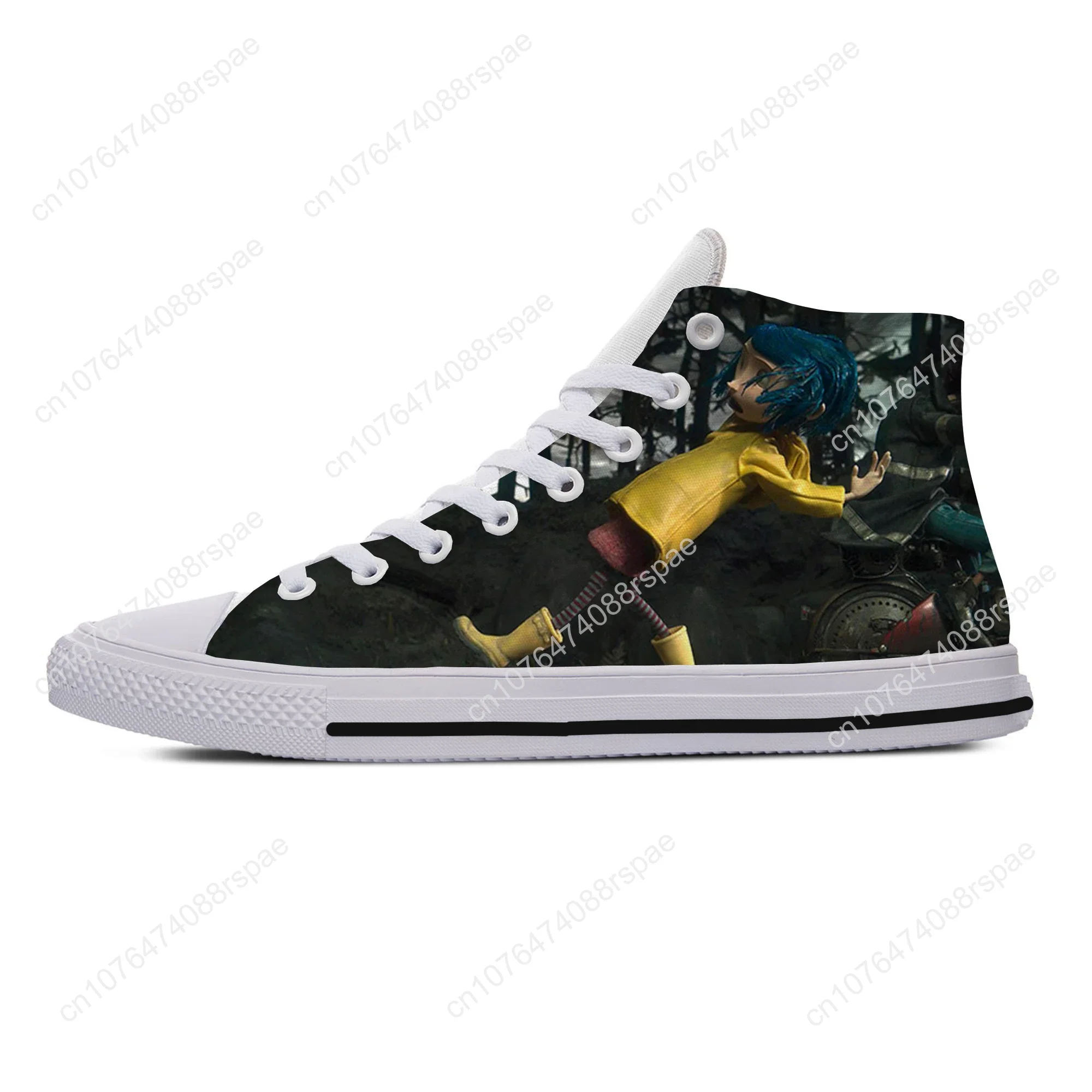 Hot Summer Woman Man Casual Shoes Handiness Cartoon Cute Funny Coraline The Secret Door Cute Cartoon Custom Sneakers Board Shoes
