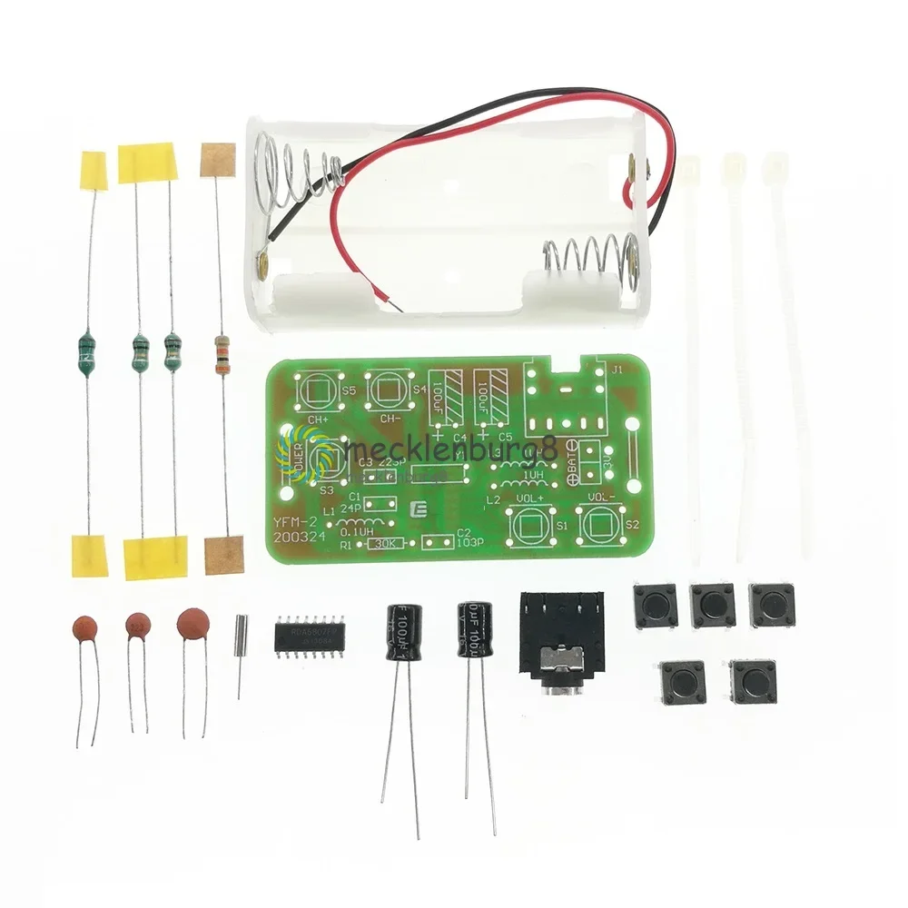 NEW Wireless Stereo FM Radio Receiver Module PCB FM DIY Electronic Kits 76MHz-108MHz