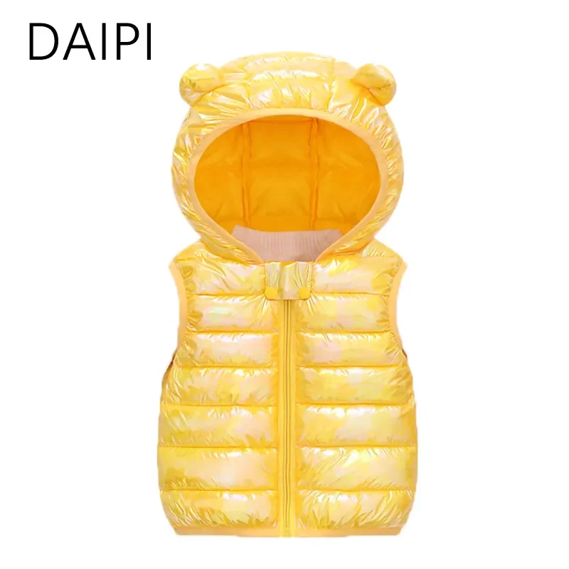 

New Colorful Vest Children Jackets Hooded Warm Baby Girls Clothes Windproof Waistcoat Winter for Girl Fashion Boy
