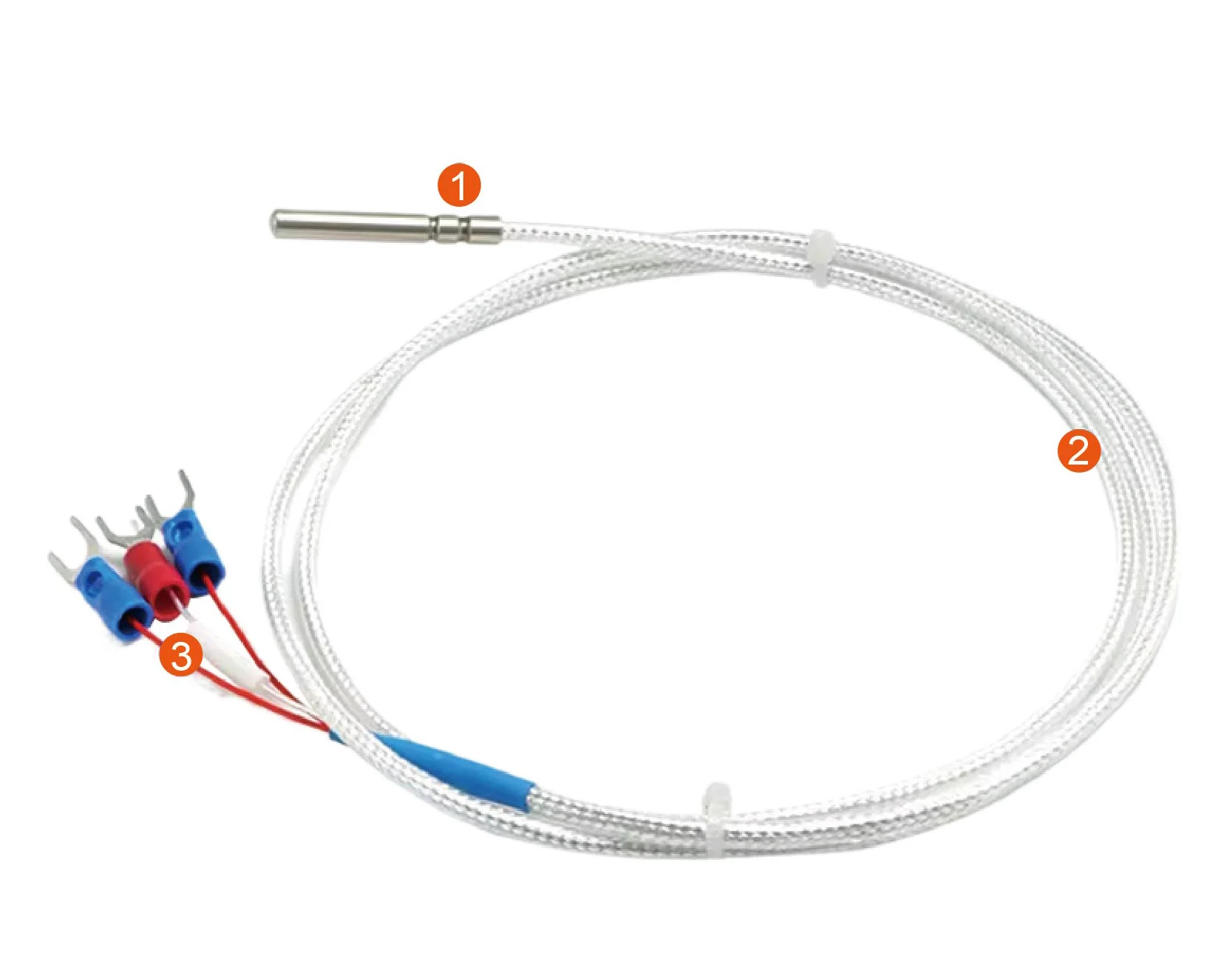 PT100 Temperature Sensor RTD Temperature Probe Waterproof Stainless Steel High P