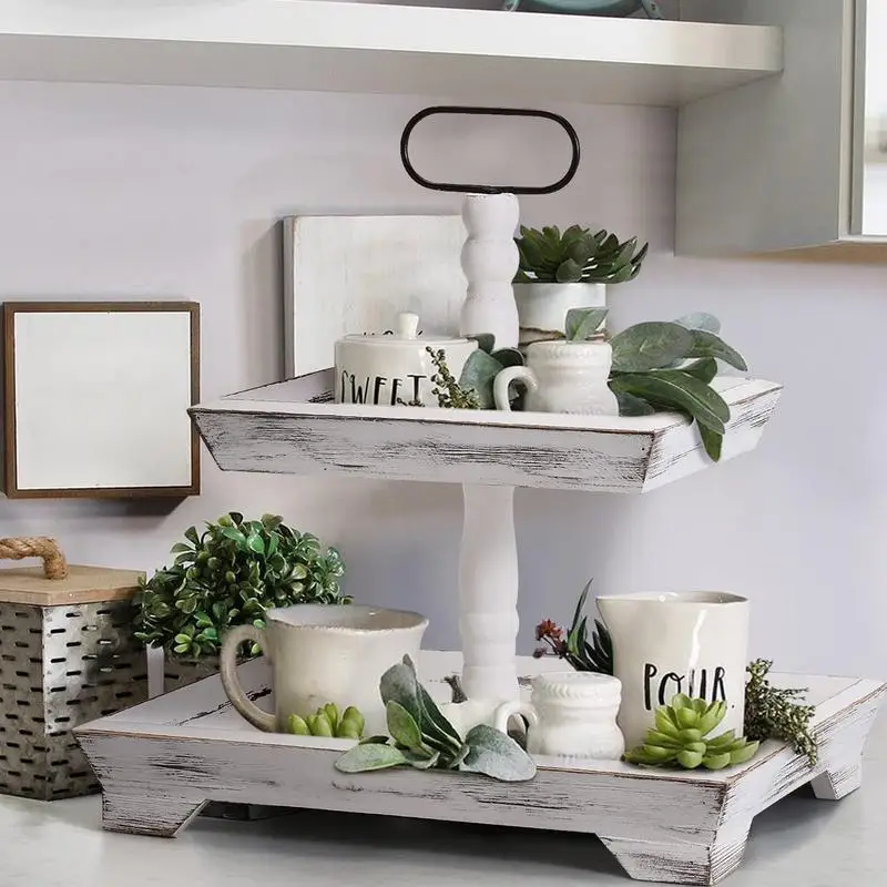 

Деревянные прямоугольные многоярусные подносы, деревенский стол, многоярусный поднос, художественный эстетический стол, центральные части для стола