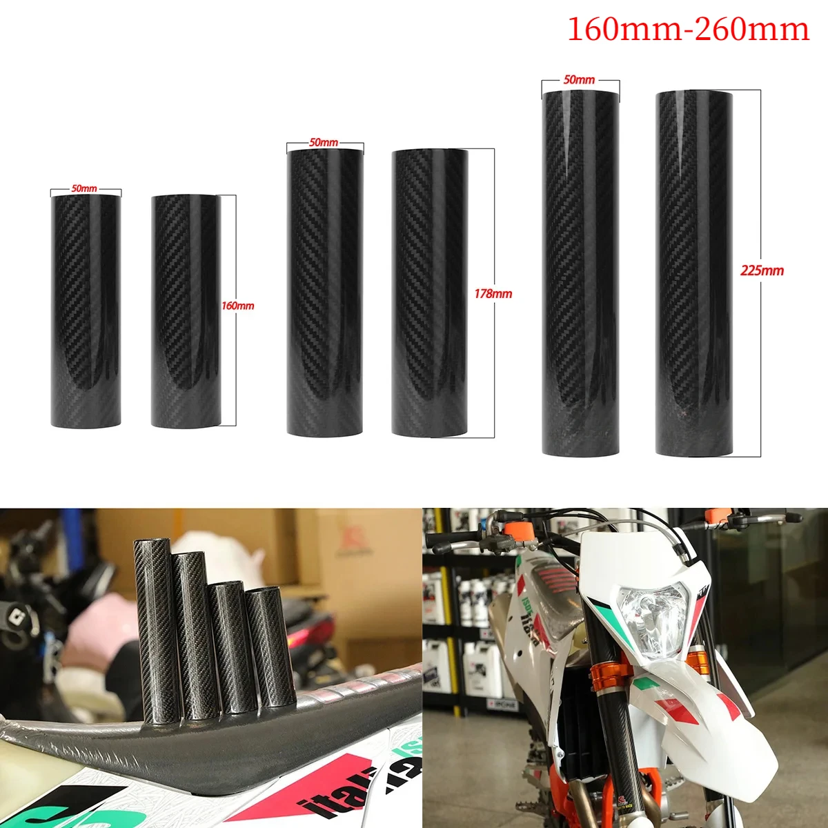 

Motorcycle Fork Wraps Carbon Fiber Protectors For Honda CRF 250R 450R 250L 250M 250X 450X XR250 SXF EXCF YZF KXF RMZ Dirt Bike