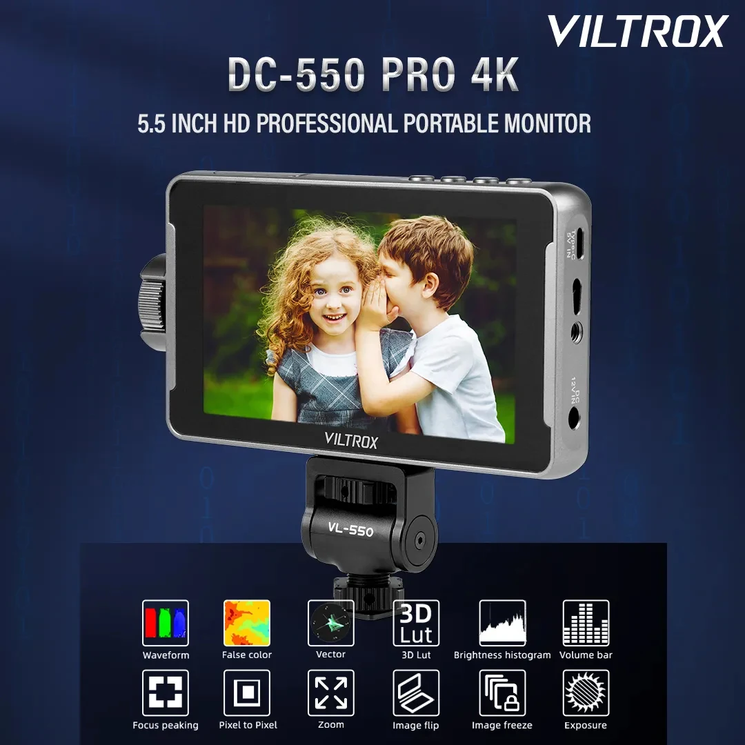 VILTROX DC-550 Pro 5.5'' Inch Touch Screen 1200nits Portable HD Profissional Director Monitor 4K HDMI for Vlogging Filmmaking portable monitor dslr field monitor
