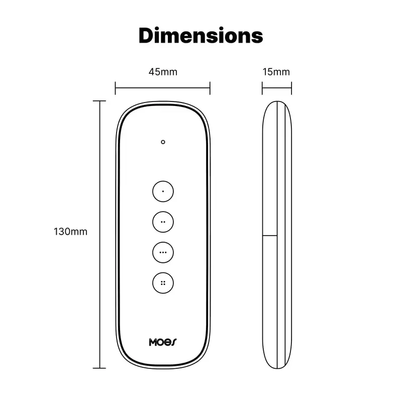 Tuya ZigBee3.0 Smart Scene Switch 4Button Portable Wireless Lighweight Design 12 Scene Remote Control Automation Battery Powered 6