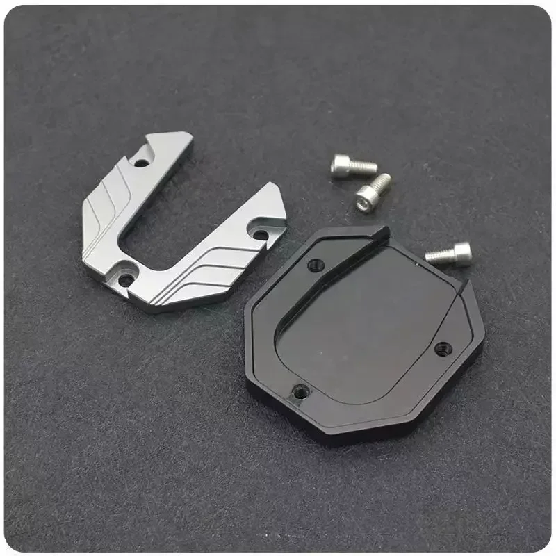 Motorcycle Kickstand Pad Anti-skid Enlarger Base Support Extension Scooter Moped Foot Pad CNC Aluminum Alloy motorcycle kickstand pad