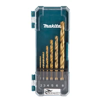 Makita D-72833 D-72861 jeu de forets pour métal/bois HSS-Tin foret hélicoïdal diverses tailles accessoires d'outils multifonctionnels 6
