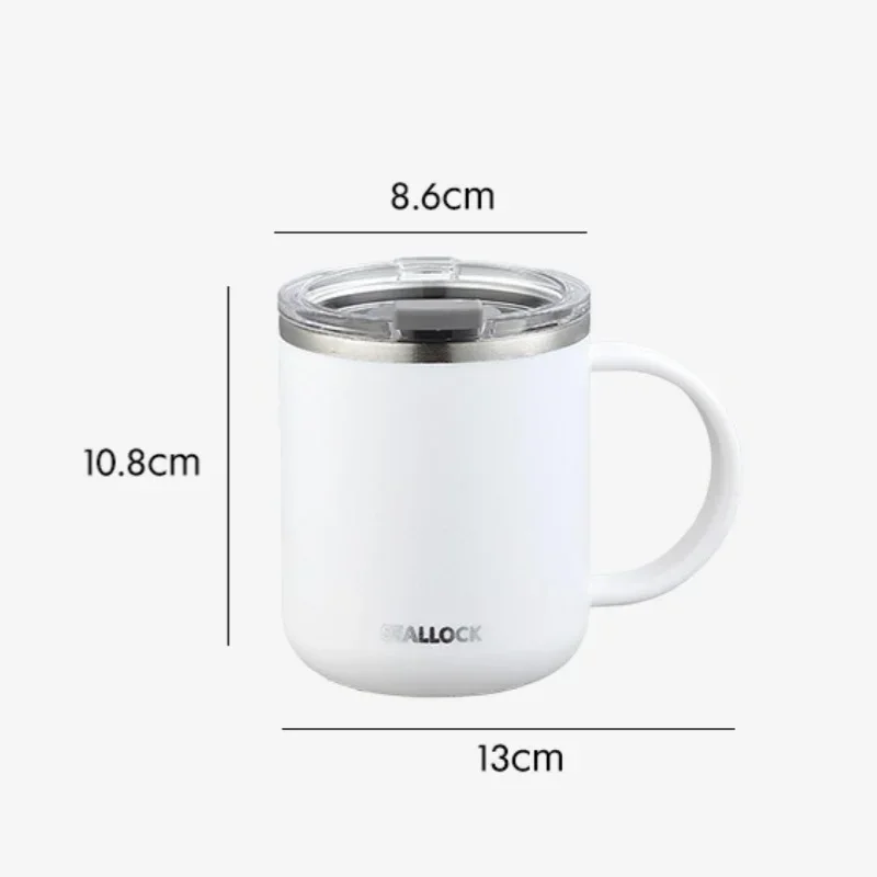 Stainless Steel Double Layer Water Cup with Lid for Coffee and Juice