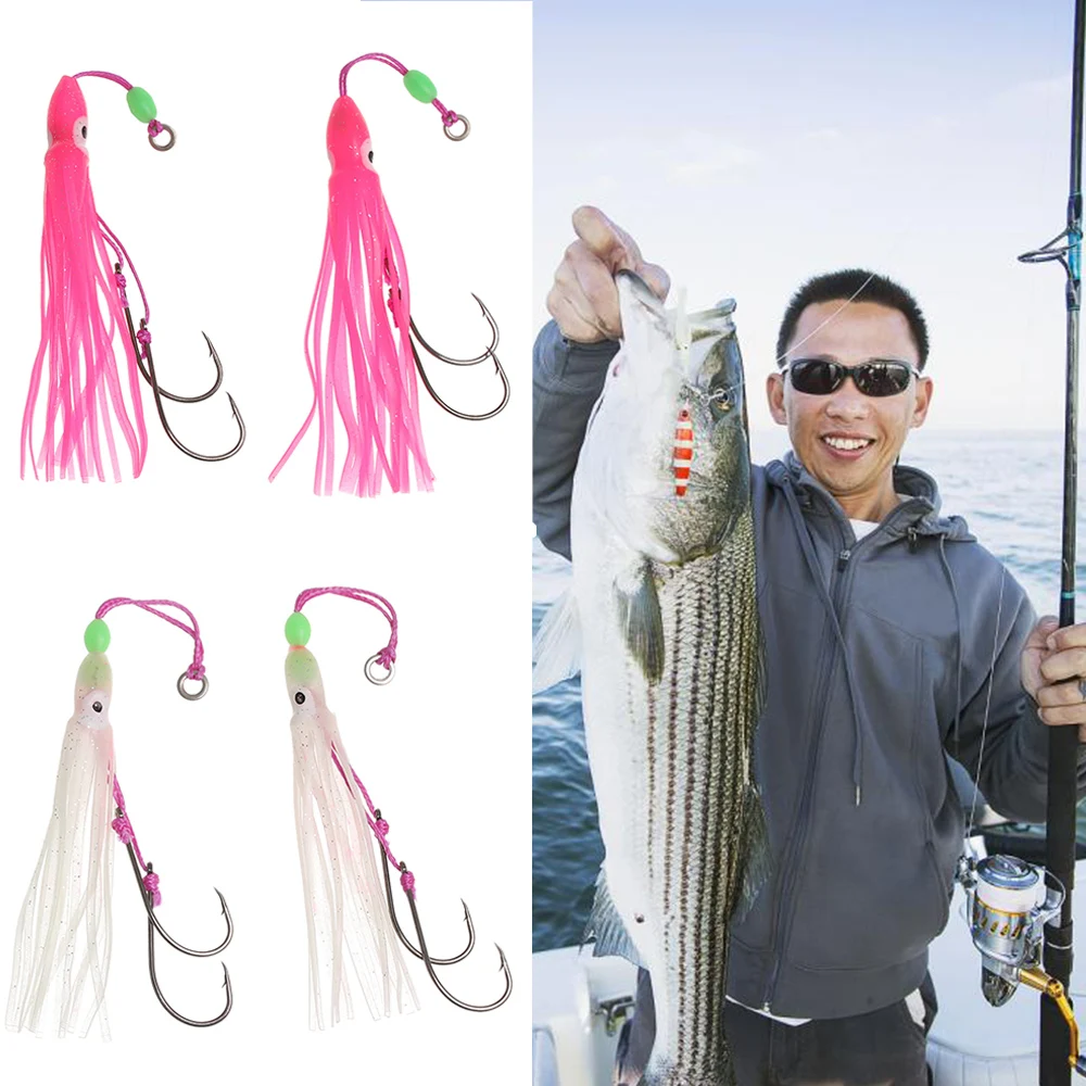 2Pcs/Lot 6cm/10cm/12cm Octopus Lure Squid Jig Fishing Soft Lures