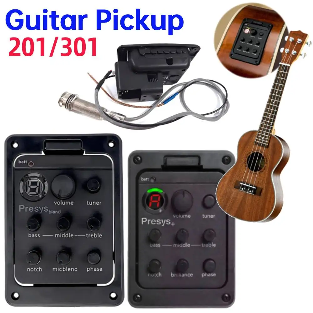 Acoustic Guitar Pickups Presys Blend 301 Onboard Preamp Pickup - Foto 10