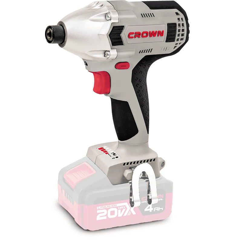 

CROWN CT22021HX 20V 3200RPM 300 Nm Hexagonal Li-Ion Battery Brushless Motor Cordless Impact Screwdriver