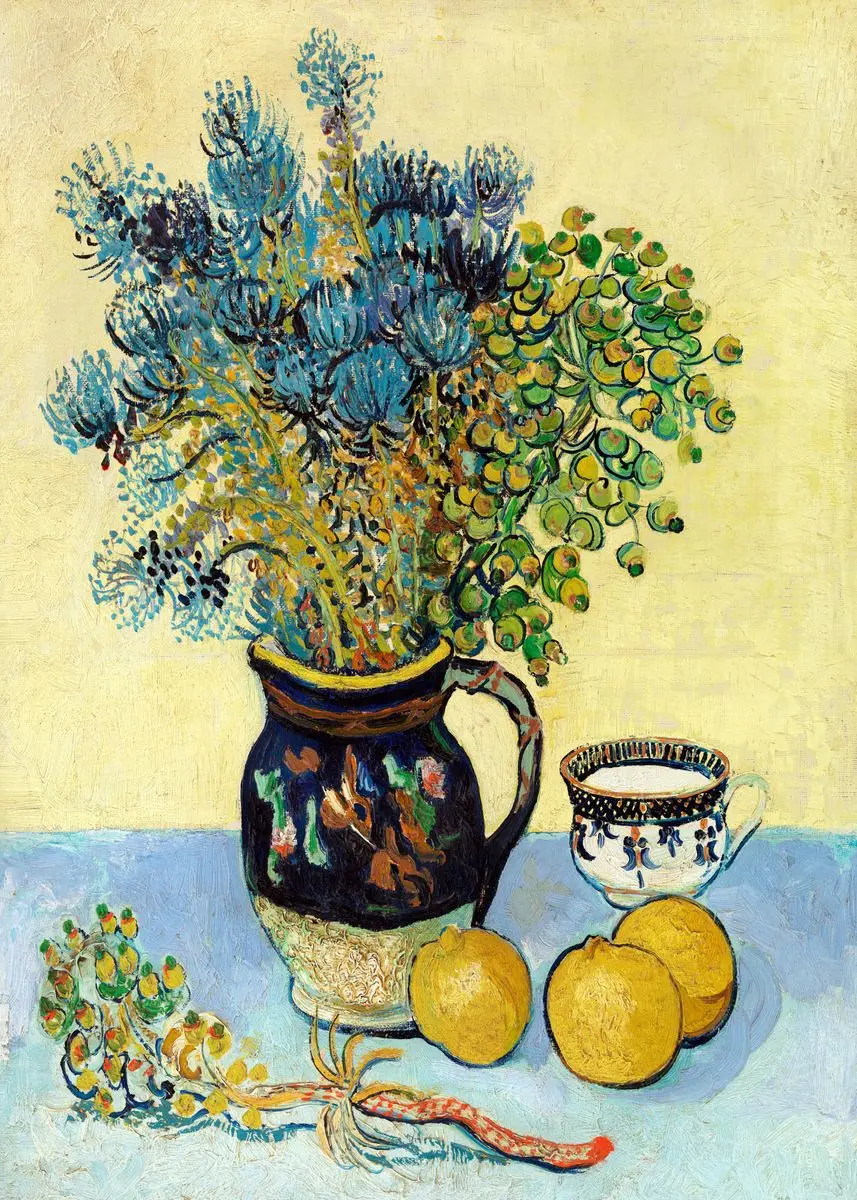 Impressionist Vincent Van Gogh Sunflowers Canvas Painting - Abstract Floral Wall Art Decor