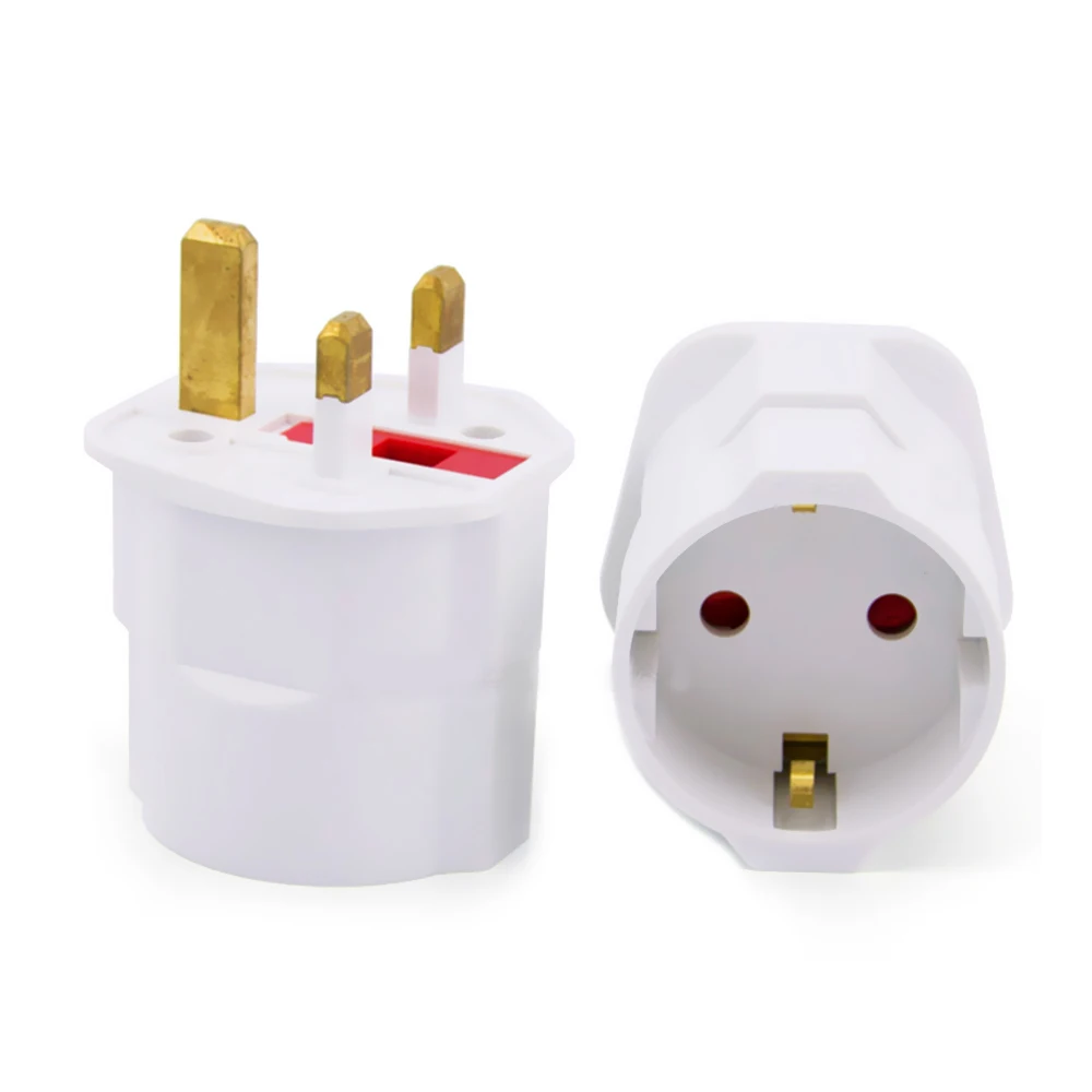 EU Euro 2 Pin to UK 3 Pin Plug AC Universal Adapter Travel Converter