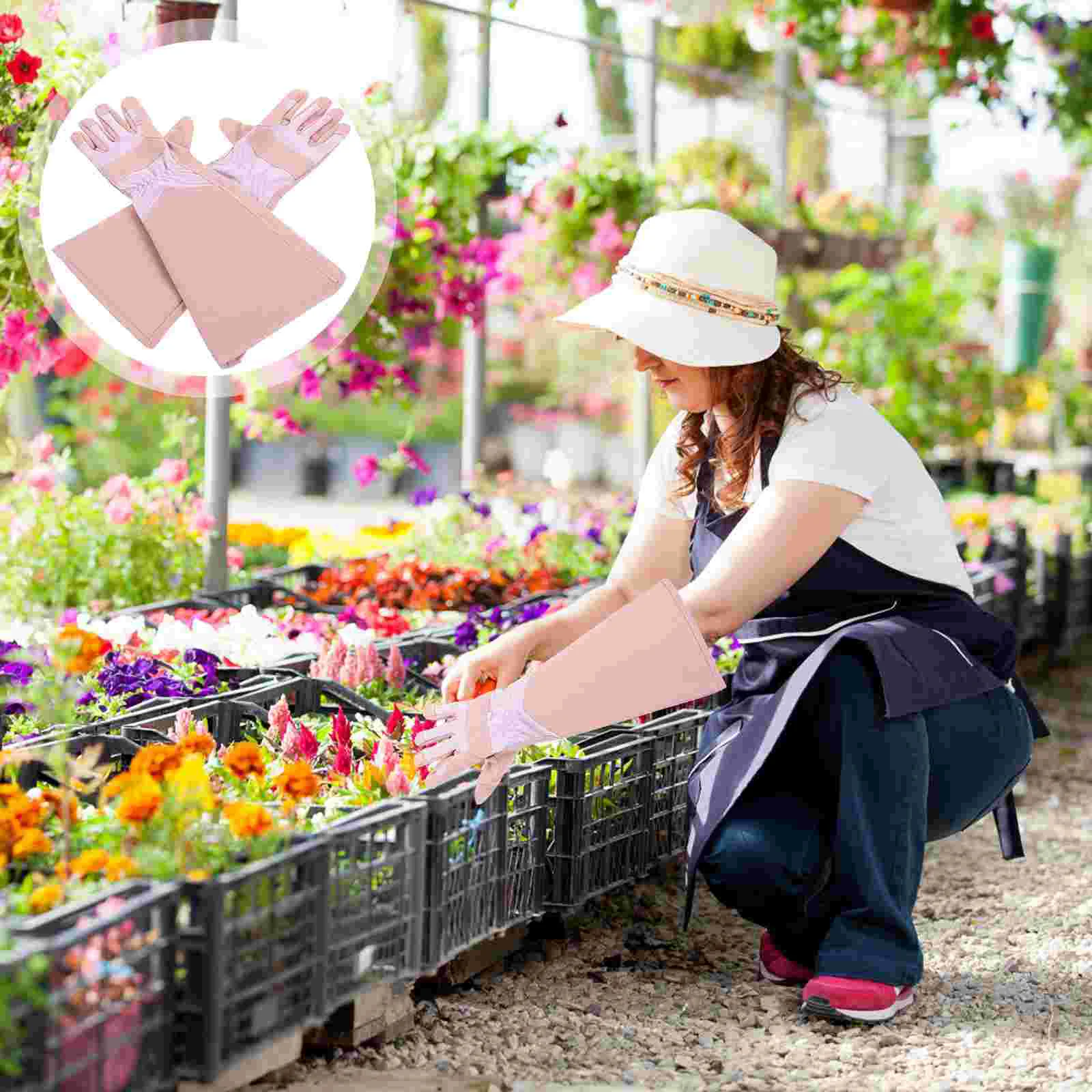 

Work Gloves Gardening Essentials Thorn Proof Tools Long Women Gadgets Indoor Man for