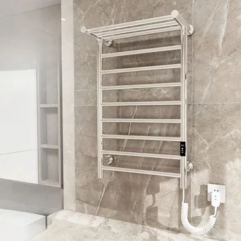 ราวแขวนผ้าเช็ดตัวไฟฟ้าติดผนัง กันน้ำ สำหรับใช้ในบ้าน ขนาดใหญ่ อุ่นผ้าเช็ดตัวในห้องน้ำ ช่วยให้ผ้าเช็ดตัวแห้งเร็ว 1