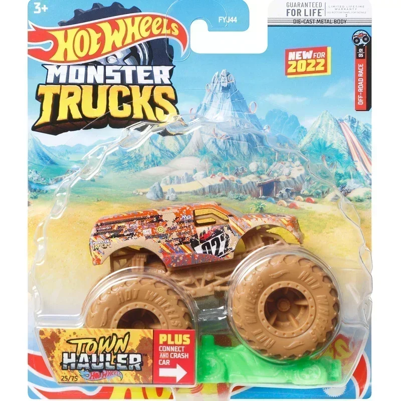 Hot Wheels-coche monstruo para niños, juguete Original para morder
