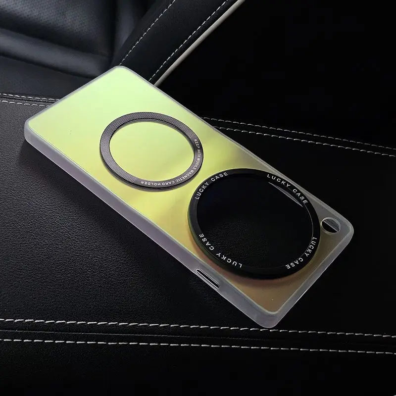 Laser Slim Magnetic Protective Hard Back Cover Case - Elegant Phone Shell