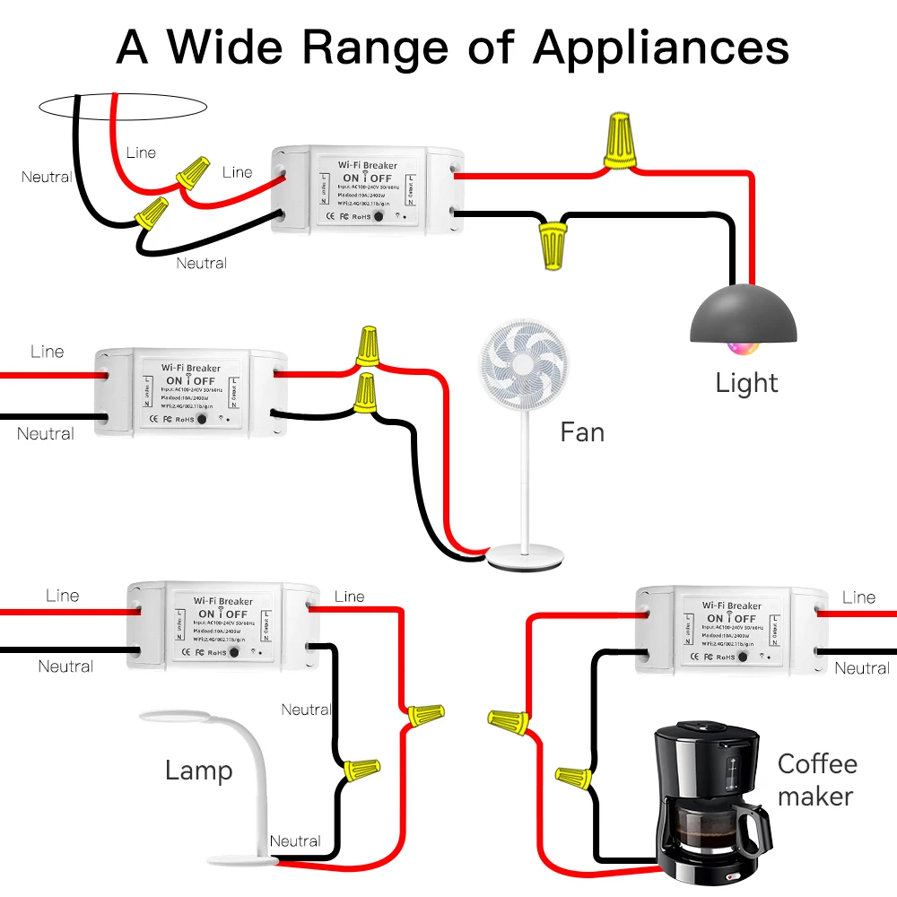 Smart Home WiFi Relay Module for Voice-Controlled Automation