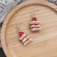 Unique Strawberry Cake Earrings Shaped Ear Rings Eardrops Ear Pendants Stylish Accessories for Girls F0S4 2