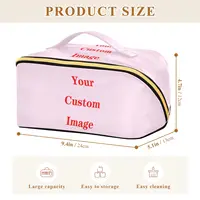 New Toiletry Bag Rhombus Cosmetic Bag Organizer Women Travel Make Up Customized Pattern Big Capacity Cosmetics Suitcases Makeup 2