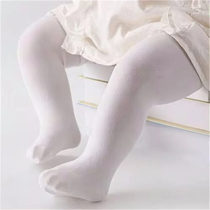 Lawadka Newborn Tights For Girls Solid Knitted Infant Baby Girl Tights Casual White Black Toddler Pantyhose Spring Autumn 0-12M Baby & Maternity