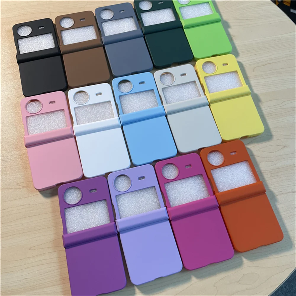 

Solid Color Phone Case For VIVO X Flip PC Hard Shell Hinge Protective Cover