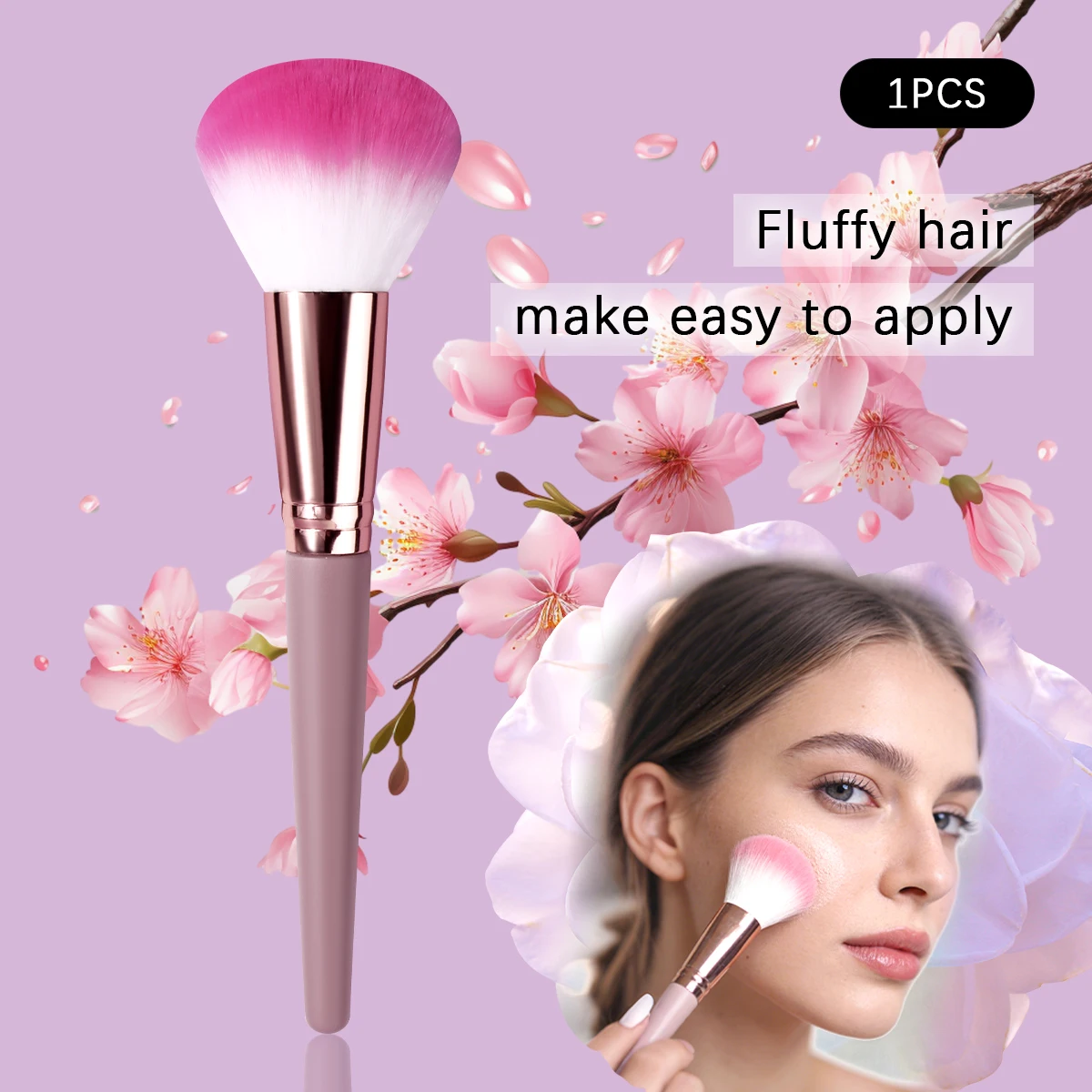 1PCS 소프트 파이버 파우더 브러쉬, 블렌딩 브러쉬, 블러쉬 브러쉬, 아웃라인 브러쉬, 다기능 메이크업 브러쉬, 뷰티 도구