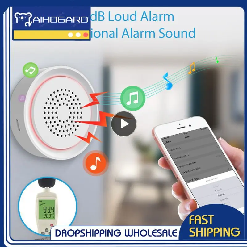 

Tuya Smart Life Wireless WiFi Siren Alarm Sensor Sound And Light Alarm Body Sensing Detector Support Alexa For Home Security