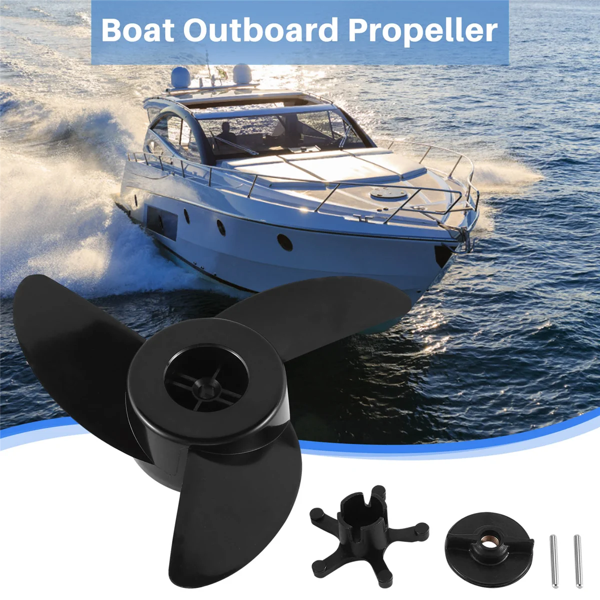 Boat Propellers Electric Outboard Motor Prop for ET44L ET54L D65L Trolling Motors Mount Accessories/Boat 3-Blades