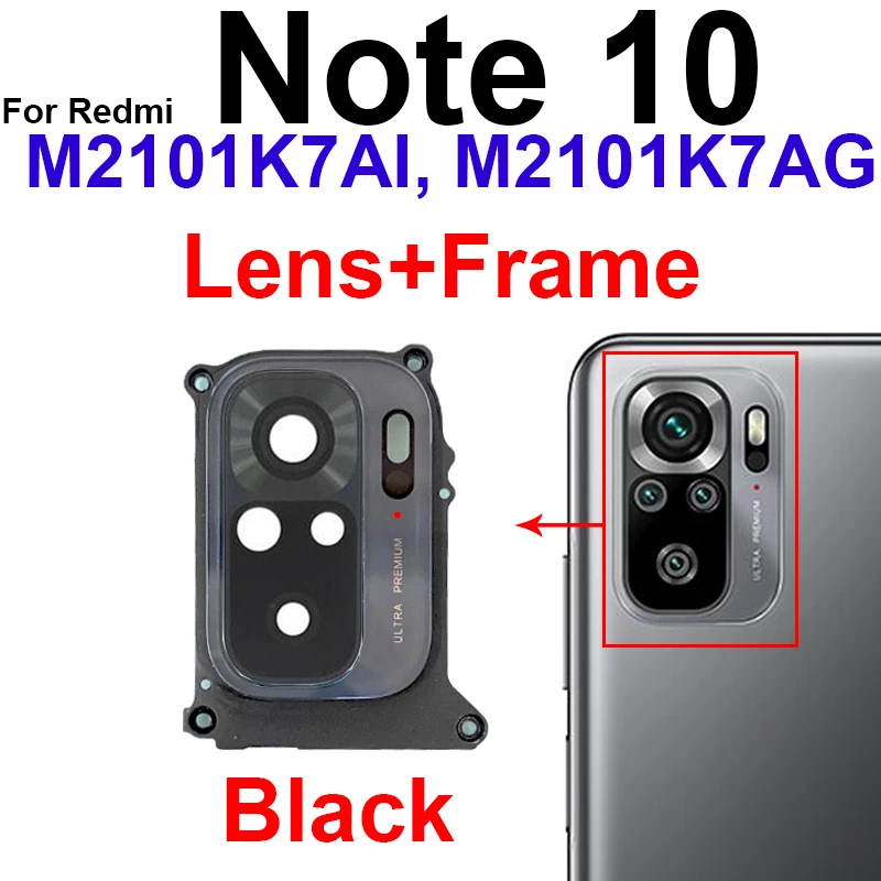 Premium Back Camera Glass Lens Frame with Adhesive