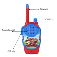 PAW Patrols Toy Walkie Talkies Set Children Walkie Radio Cartoon Kids Radio Interphone Parent-child Toys Outdoor Phone Game Gift 2