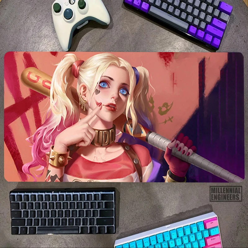 

H-Harley Sexy Q-Quinn Mouse Pad Big Mousepepad Keyboard Desk Mat Gaming Mats Premium Mousepad Office Accessories Gamer Extended