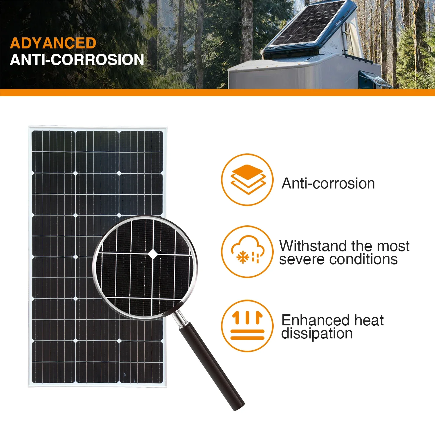 3000W Rigid Solar Panel Kit 18V for Home Roof Camper RV Car Boat
