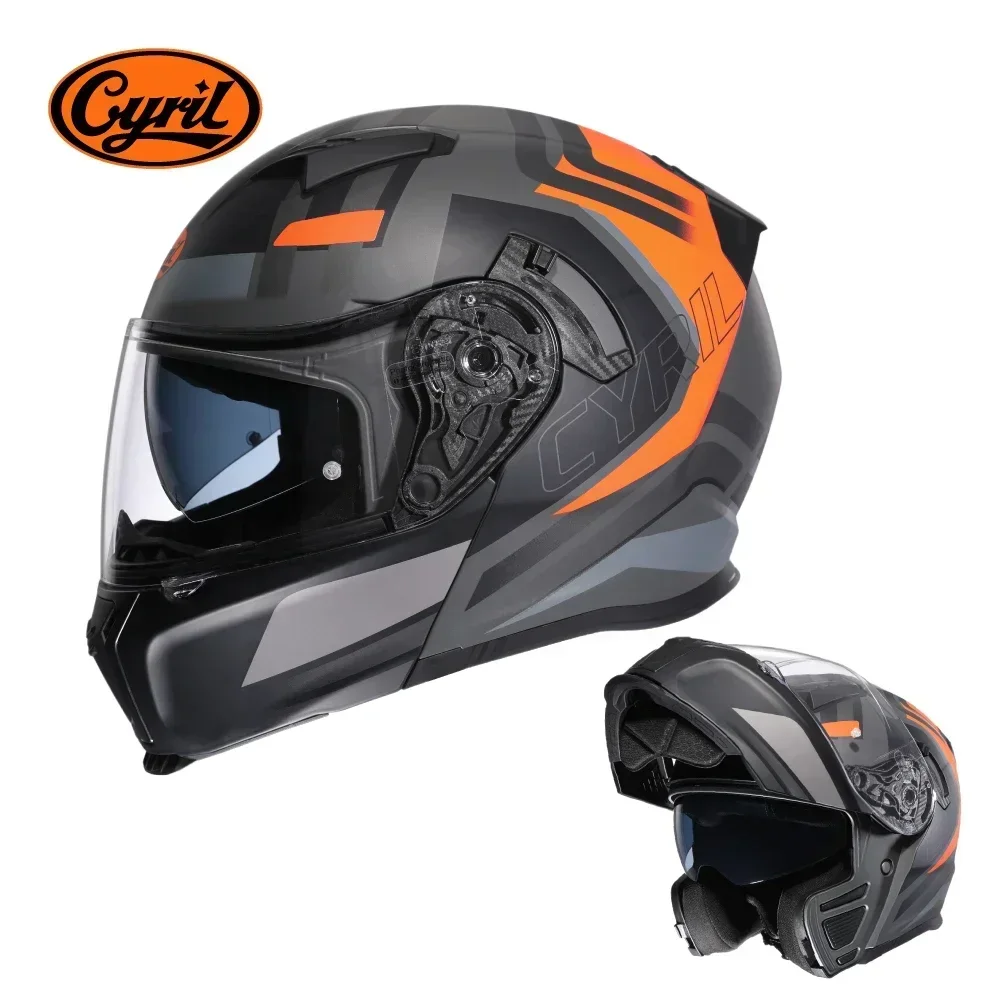 thumbnail image 1 of Casco de motocicleta con doble visera, modular, abatible, de cara completa, para adultos, hombres y mujeres, aprobado por DOT, Casco Moto Cascos Para Moto, 1 of 5