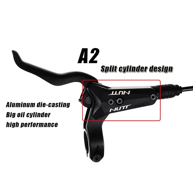 NUTT MTB Bike Hydraulic Clamp Disc Brake 800/1400mm Bike Oil pressure Brake Bicycle  Mountain Bike Parts Update Set 2