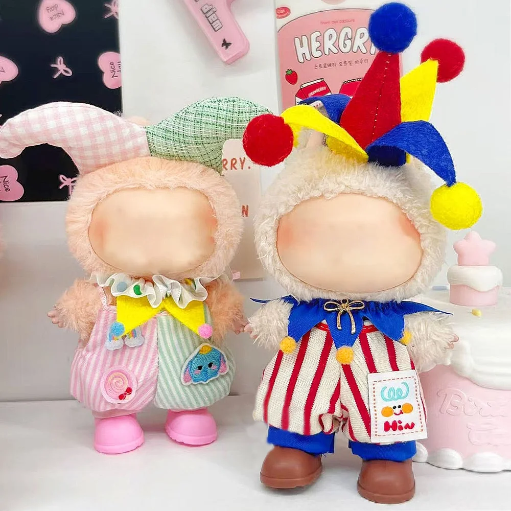 Plush Doll Clothes For 17 cm Labubu Baby Clothes Hair Universal