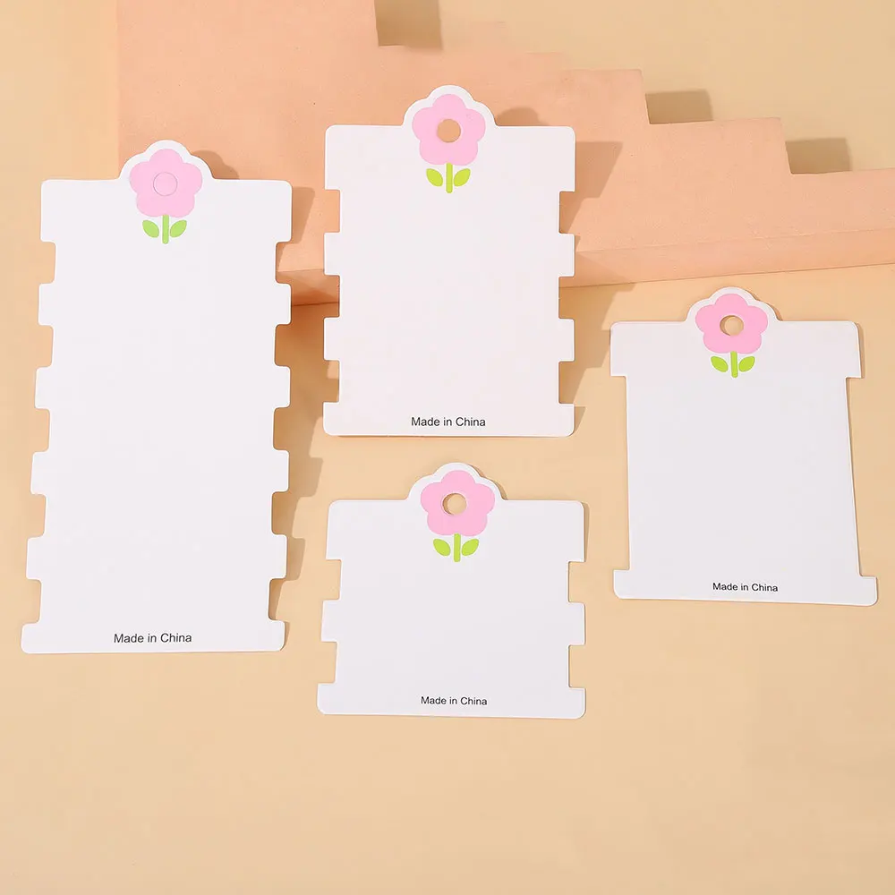 50pcs Cute Headrope Display Cards Flower Packing Cards for DIY Jewelry Necklace Bracelets Girls Headband Retail Price Tag Labels 12 sheet lletter paper 6 pcs envelopes cute finely flower letter pad set set writing paper office