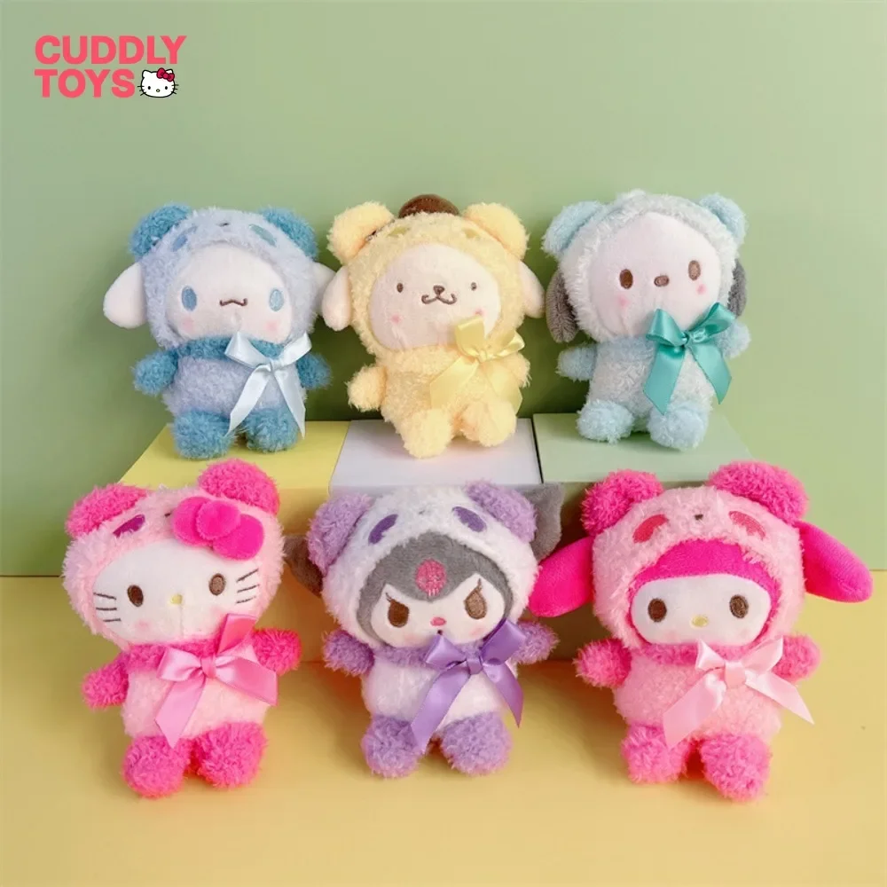 Sanrio Plush Pendant Cartoon Kuromi Melody Keychain Pendant Cute Doll Backpack Decoration Hello Kitty Pendant for Child Gifts