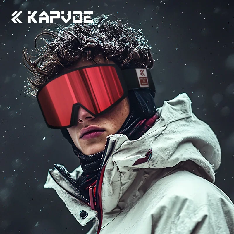 Kapvoe Ski Goggles Snowboarding Snow Skiing Mask for Men Women Anti-Fog Lens Kit UV400 Protection Snowmobile Glasses Motorcycle 2