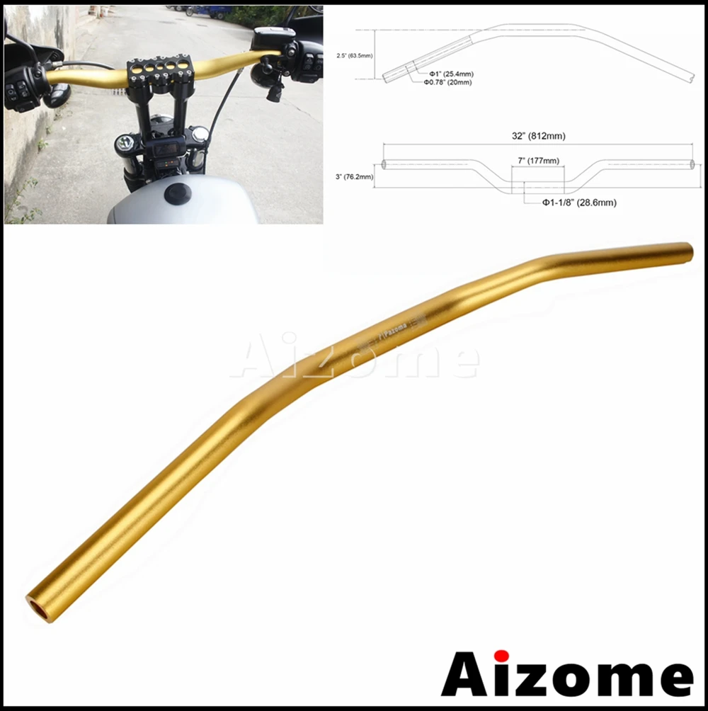 

CNC Aluminum Handlebar 28mm Motorcycle Handle Bars for Harley Dyna Street Bob Softail Sportster Custom Chopper Bobber Cafe Racer